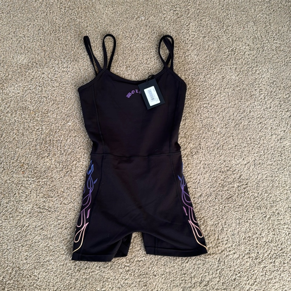 Darc Sport Black Jumpsuit with Purple and Blue Accents